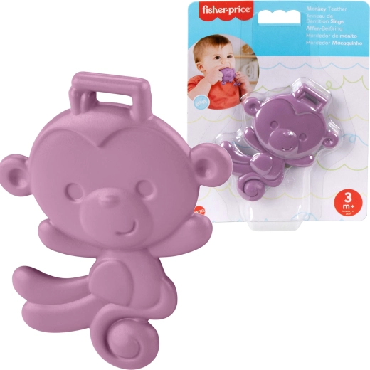 Fialový kousátko pro miminka opička FISHER-PRICE
