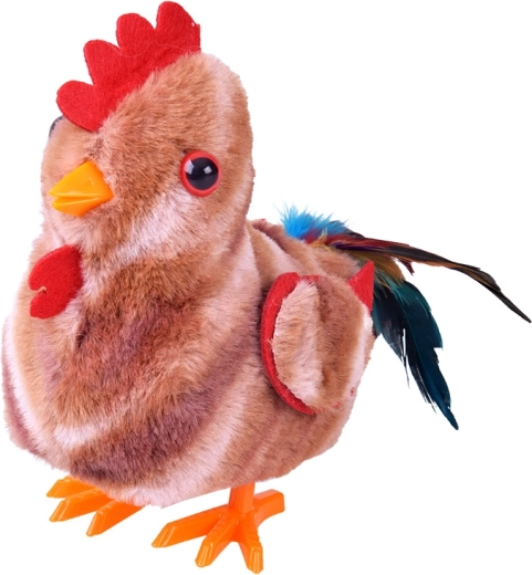 Kročí a mává křídly