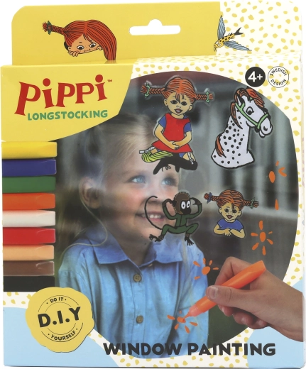 Pippi Langstrumpf kreativní sada na malování a dekoraci oken