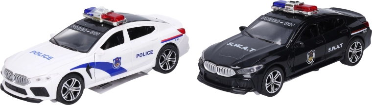 Policejní auto na setrvačník se světelnými a zvukovými efekty - 1 kus