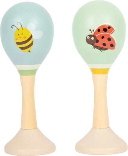 Jemný a příjemný chrastivý zvuk