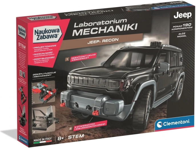 Laboratorium mechaniky – stavebnice jeep recon od clementoni