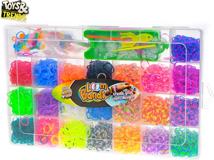 Toys&Trends velká sada na pletení náramků z gumiček 5600 ks
