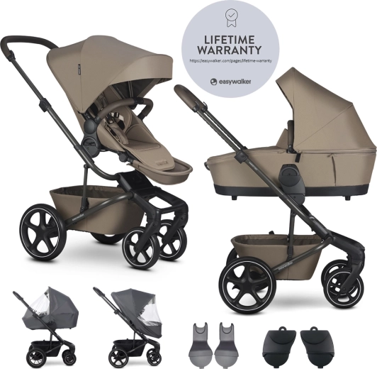 Easywalker set XL kombinovaný kočárek Harvey NXT s příslušenstvím – Mokka hnědá