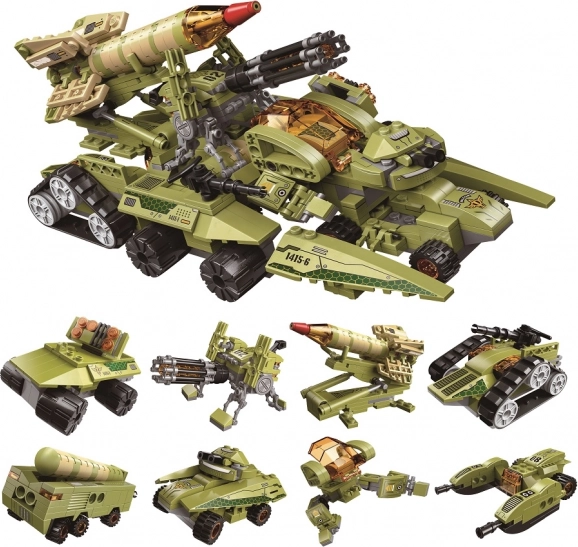 Qman Thunder Expedition Bitevní Vozidlo Stavebnice 8v1