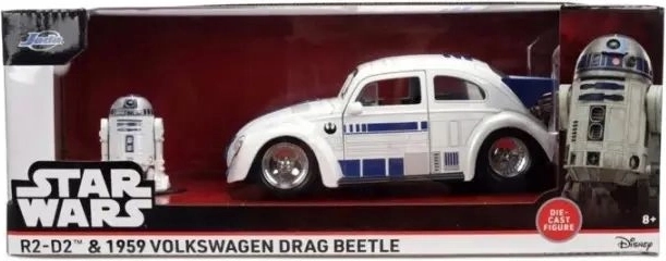 Jada Star Wars VW drag beetle r2-d2 1:24 s figurkou