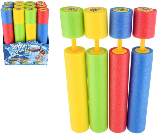 Pěnové vodní dělo 40 cm – 4 barvy (12 ks v boxu)