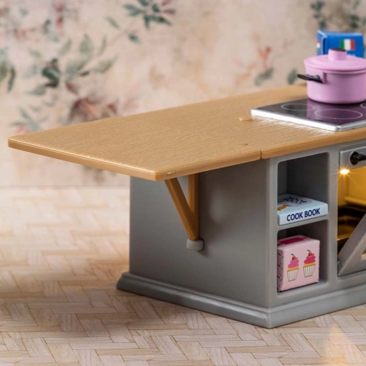 Kuchyňský ostrůvek se sklápěcí pracovní deskou
