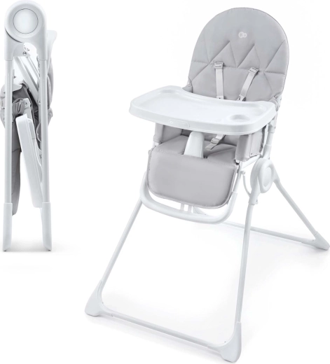 Kinderkraft jídelní židlička Binci light grey
