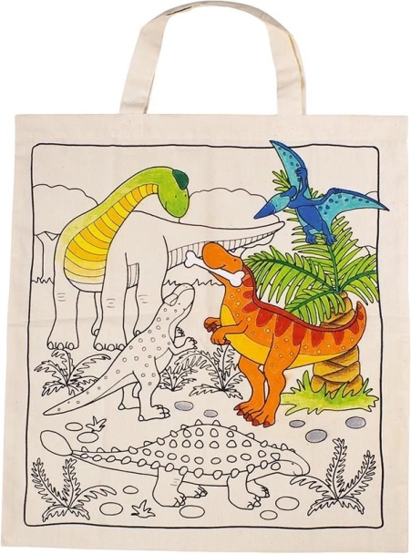 Bavlněná taška k vybarvování – dinosauři