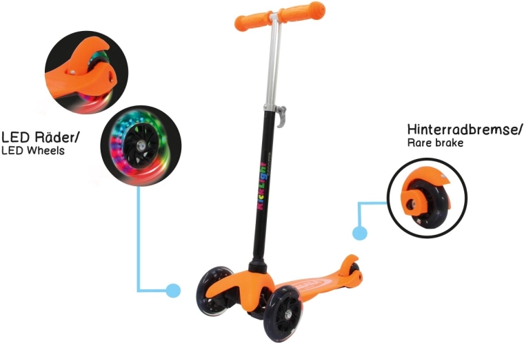 Jamara Kick light dětská tříkolová koloběžka oranžová