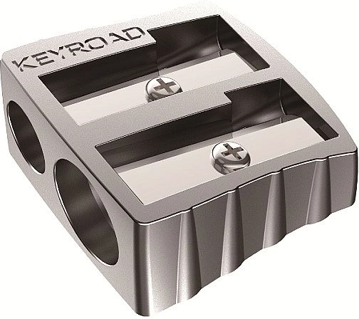 Keyroad kovové dvojité ořezávátko stříbrné