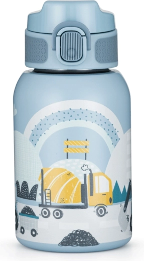 Petite&Mars nerezová termoláhev se slámkou 350 ml work zone 12m+