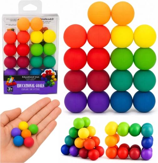 Magnetické barevné kuličky Montessori – logická a antistresová hra