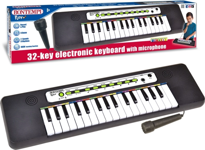 Bontempi elektronické klávesy s mikrofonem a 32 klávesami