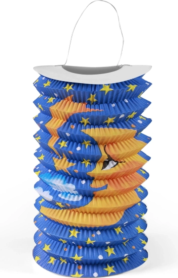 Papírový lampion s motivem měsíce 15 cm