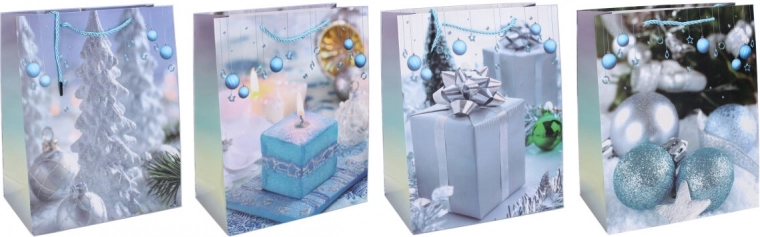 Dárková taška vánoční S 18 × 23 × 10 cm