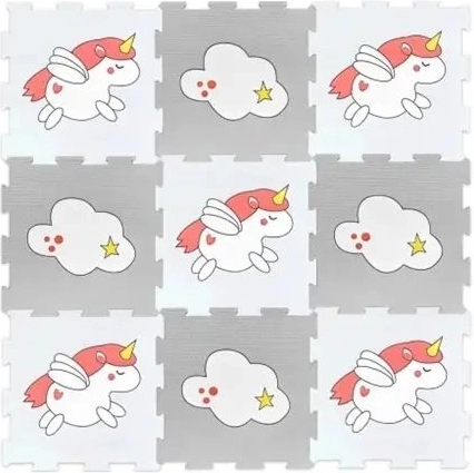 Pěnová puzzle podložka SmilyPlay s jednorožci