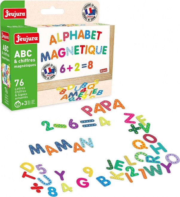 Jeujura magnetická písmenka a číslice – 76 ks