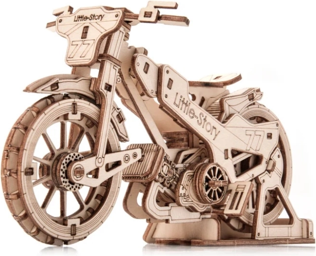 Little Story dřevěná 3D skládačka motorka Speedway Bike