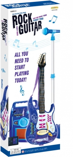 Dětská kytara s reproduktorem a mikrofonem