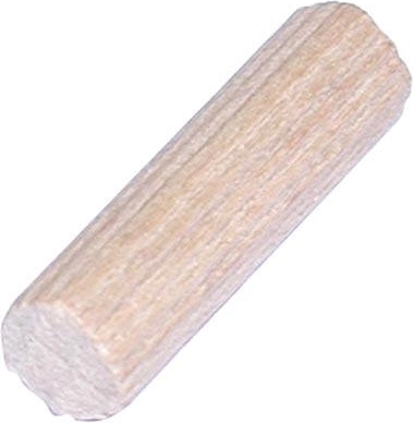 Vroubkované dřevěné kolíčky 6 × 35 mm, 50 ks, FSC