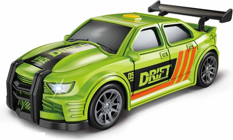 Zelené závodní auto se světelnými a zvukovými efekty 16 cm