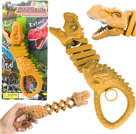 Kousající dinosaurus – pistolový chyťák, hnědý