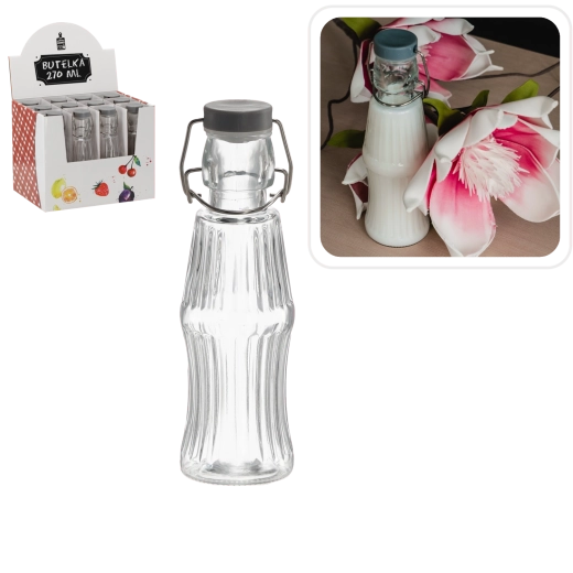 Skleněná láhev s mechanickým uzávěrem 270 ml