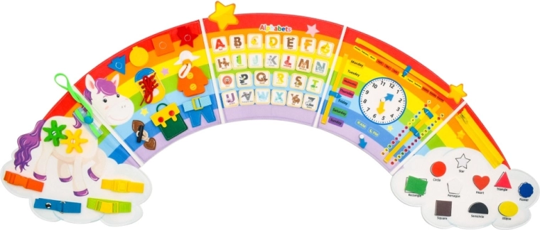 2Kids Toys měkká aktivitní deska duha s mraky