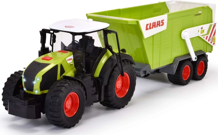 Realistický traktor Claas s přívěsem