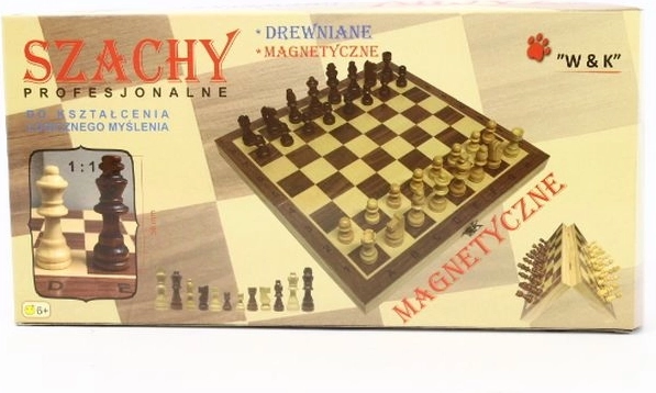 Dřevěné skládací šachy Królewskie 29 × 29 cm
