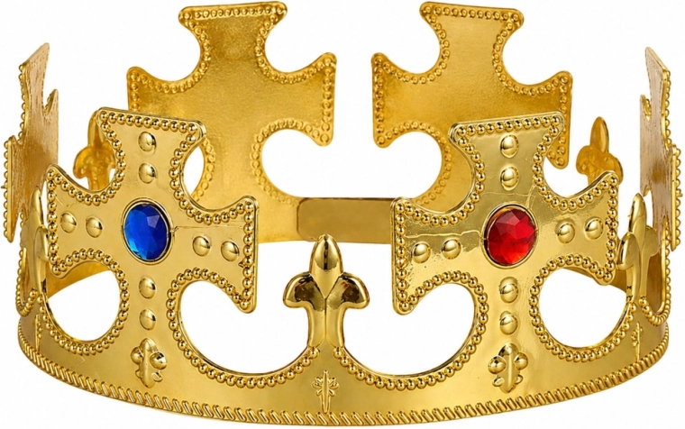 Zlatý královský design s drahokamy