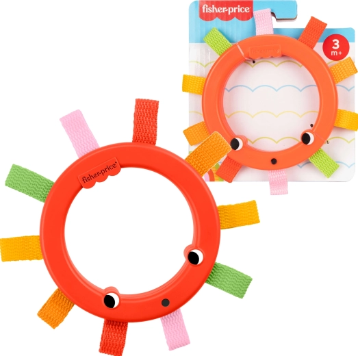 Senzorické kroužek – chrastítko pro miminka Tmavě červená FISHER-PRICE