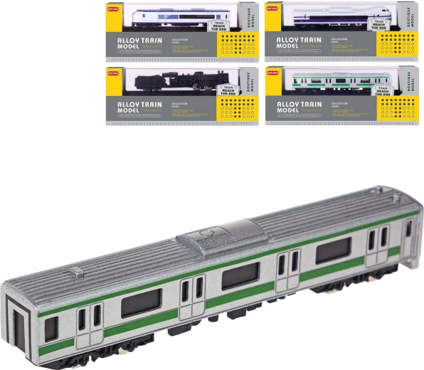 Kovový model lokomotivy na podstavci s kolejemi 15 cm (1:87) - 1 sada