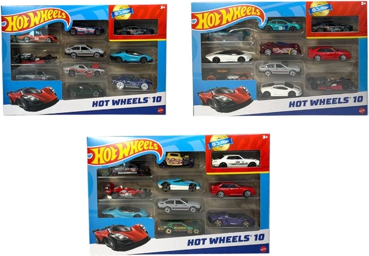 Hot Wheels sada autíček 10 ks