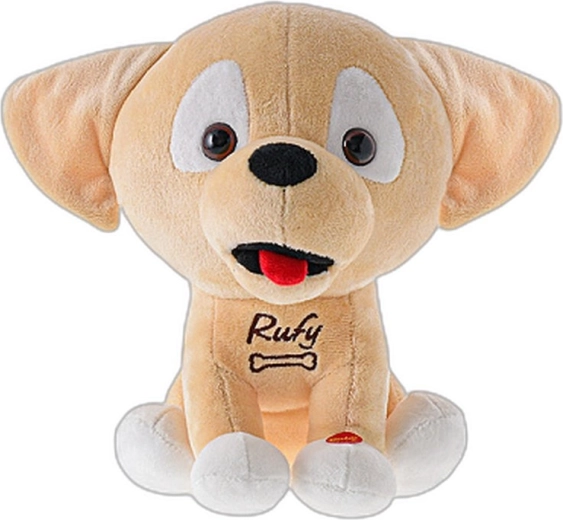 Plyšový pejsek Rufy mluví česky 19 cm na baterie - 1 kus