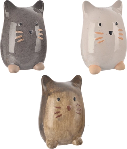 Porcelánová dekorace kočka 21 cm (3 varianty)