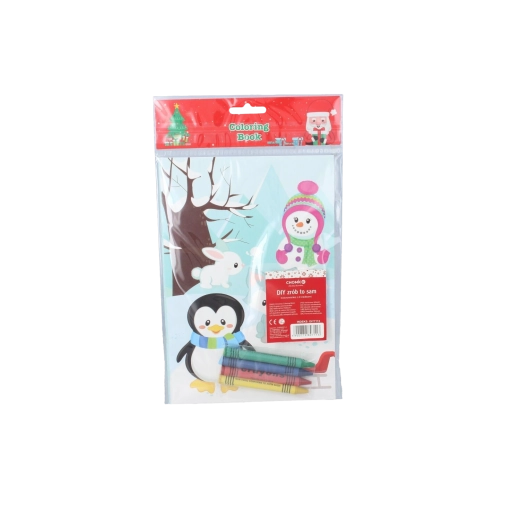 Vše v jednom: omalovánky + 4 voskovky