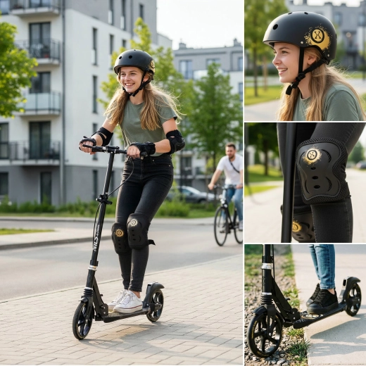 Skládací konstrukce a nastavitelná řídítka