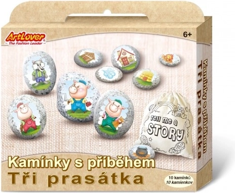 Kamínky s Příběhem Tři Prasátka