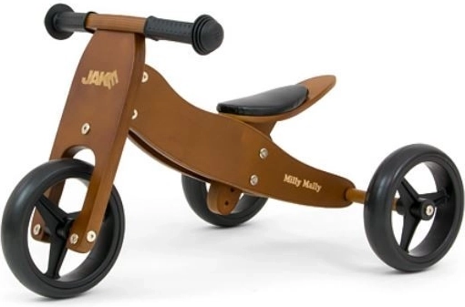 Dětské odrážedlo JAKE Dark Natural 2v1 – tříkolka a balanční kolo
