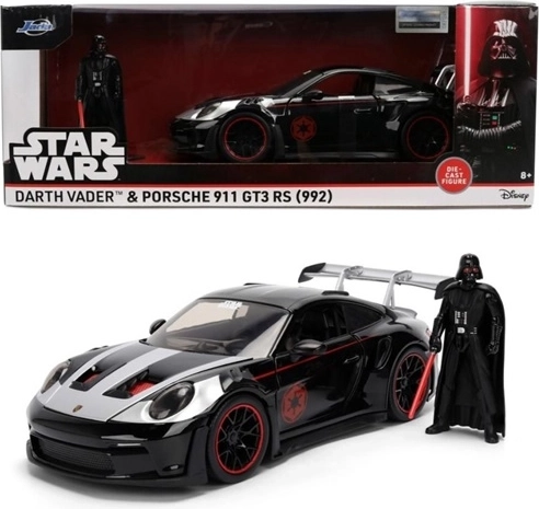 Jada Star Wars Porsche 911 GT3 RS 1:24 s figurkou Dartha Vadera - 1 kus