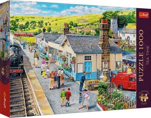 Trefl puzzle Premium Plus Tea Time – vlaková stanice 1000 dílků