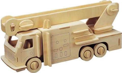 Dřevěné 3D puzzle hasičský vůz WOODCRAFT