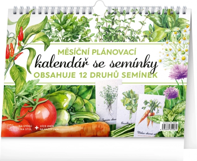 Notique měsíční plánovací kalendář se semínky 2026