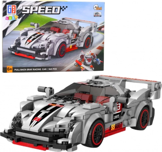 Stavebnice auto a robot 2v1, 363 dílků