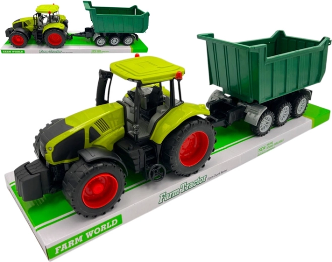 Realistický traktor s přívěsem pro farmářské příběhy