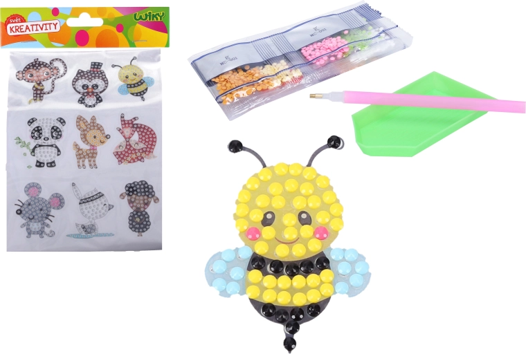 Kreativní sada diamantových samolepek se zvířátky