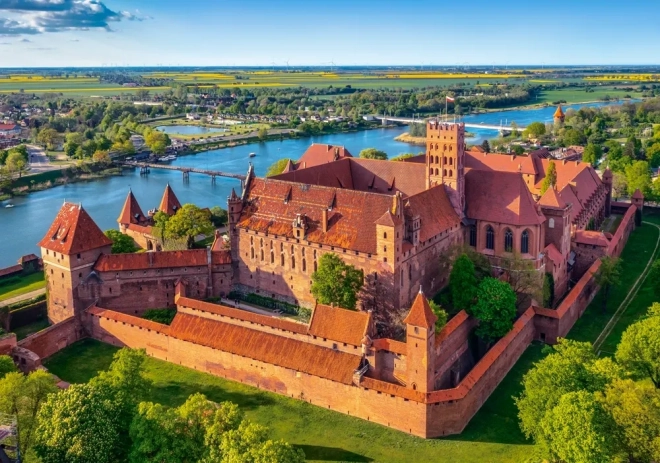 Puzzle 500 Kousků - Pohled na Hrad Malbork, Polsko